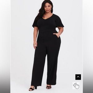 Challis Flutter Sleeve Jumpsuit